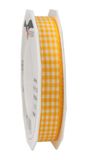 C.E. Pattberg Präsent Vichy Bedraad lint geel-wit 15 mm x 20 m