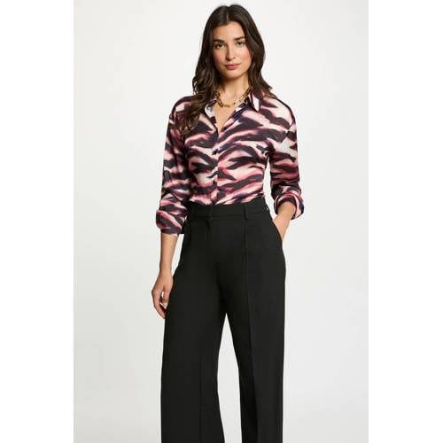 Morgan Blouse met Zebraprint Zwart