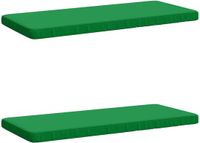 vidaXL - 2-delige Bankkussens VUGHT - 2 st - 100% Polyester - Vert