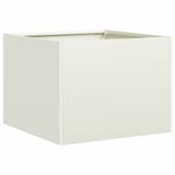 VidaXL Plantenbak 40x40x30 cm staal wit