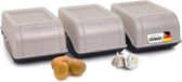 Novaliv Boîte de conservation pour pommes de terre | 3x petit 3,5L | Blanc nacré