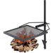 Happyment Barbecue rotatif - Barbecue de feu de camp 41x41 cm - Acier - Capacité de charge de 6 kg - Sac de transport inclus - Noir