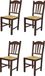 t m c s Tommychairs Silvana - Eetkamerstoelen - Set van 4 - Walnoot - Rotan