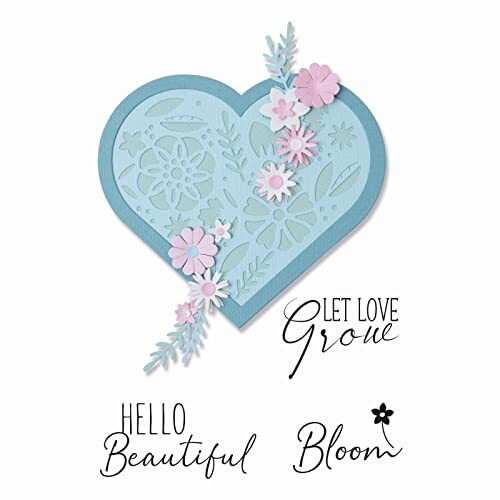 Sizzix Framelits Die Set w/Stamps Blooming Heart