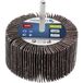 HÖGERT TECHNIK Slijpmop met schacht, 80 x 40 x 6 mm, G150, lamellenslijper voor metaal, ontbramen, roestverwijdering, lak-slijpen, flap wheel, schuuropzetstuk voor boormachine