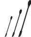 Spatule silicone - Spatule - Mini - Cuillères en silicone - Grattoir de pot à spatule - Maquillage - Bouteille - Sauce cuillère - Long mélangeur résistant à la chaleur sans BPA - noir