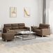 Maison Exclusive ensemble de canapé 3 pièces avec coussins, marron, tissu