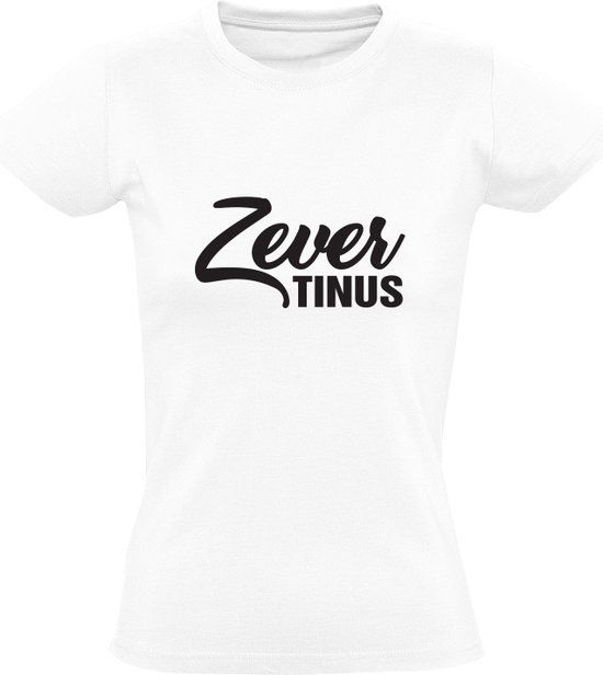 Zever Tinus Dames T-shirt - Wit - Maat S