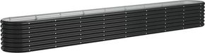 vidaXL Plantenbak 332x40x36 cm gegalvaniseerd staal antracietkleurig