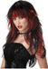 California Costumes Pruik Tempting Tresses Zwart/Rood