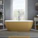 Hudson Reed Otterton Baignoire autoportante Moderne Ovale avec Deux Dossiers - Jaune (Honey Yellow) et Trop-plein Chromé | 160cm x 75cm