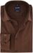 OLYMP Chemise marron uni Coupe ajustée Manches longues Coton