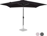 VONROC Rosolina Parasol 280x280cm - Kantelbaar - Antraciet/Zwart - Excl. voet - Incl. beschermhoes