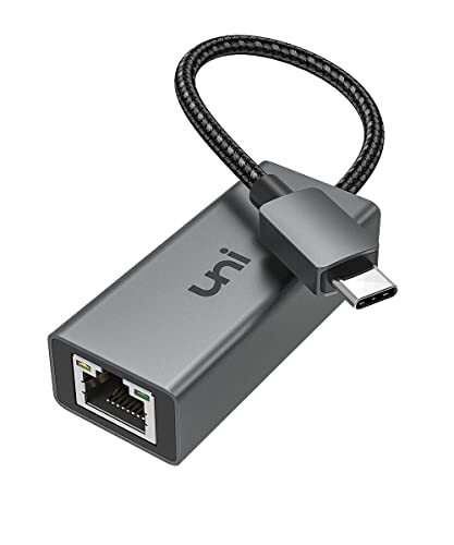 U-N-I USB C Ethernet Adapter USB C Gigabit LAN Adapter 1000 Mbps Thunderbolt 3 naar RJ45 netwerkadapter, compatibel met Nintendo Switch, MacBook Pro, iPad Pro, Surface Go, Galaxy Tabs en nog veel meer