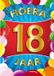 Bellatio Decorations Verjaardag deurposter - 2x - 18 jaar - multi - 59 x 84 cm - feestartikelen