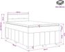 vidaXL Boxspringbed met matras Crèmekleurig 120 x 190 cm Stof