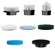 Brosse de nettoyage électrique, étanche IPX7, 7 têtes interchangeables, manche réglable, utilisation sans fil