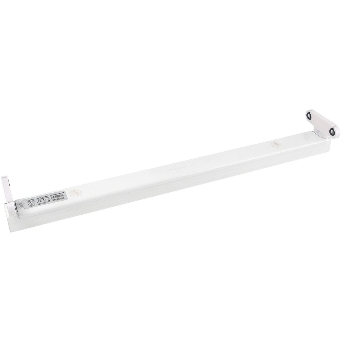 BES LED LED TL Armatuur T8 - Aigi Dybolo - 60cm Dubbel - IP20 - Mat Wit - Staal