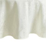 Elrene Home Fashions Poinsettia Elegance Jacquard Vakantie Tafelkleed, 152,4 cm x 213,4 cm Ovaal, Ivoor