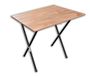 CASTELMERLINO Okumè Bistrotafel met inklapbare poten, demonteerbaar, tafelblad van marine-multiplex, poten met poedercoating, epoxy, 80 x 60 cm, naturel