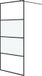 vidaXL Inloopdouchewand - 90x195 cm - halfmat ESG-glas - zwart