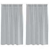 VidaXL Voile Gordijn 2 stuks Donkergrijs 140 x 140 cm Polyester