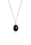 Elli - Halsketting - Dames Eenzaam Hanger Basis met Onyx Zwart in 925 Sterling Zilver - Dames
