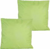 Anna's collection Buitenkussens - 2x - Groen - 60 x 60 cm - Binnen/Buiten