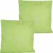 Anna's collection Buitenkussens - 2x - Groen - 60 x 60 cm - Binnen/Buiten