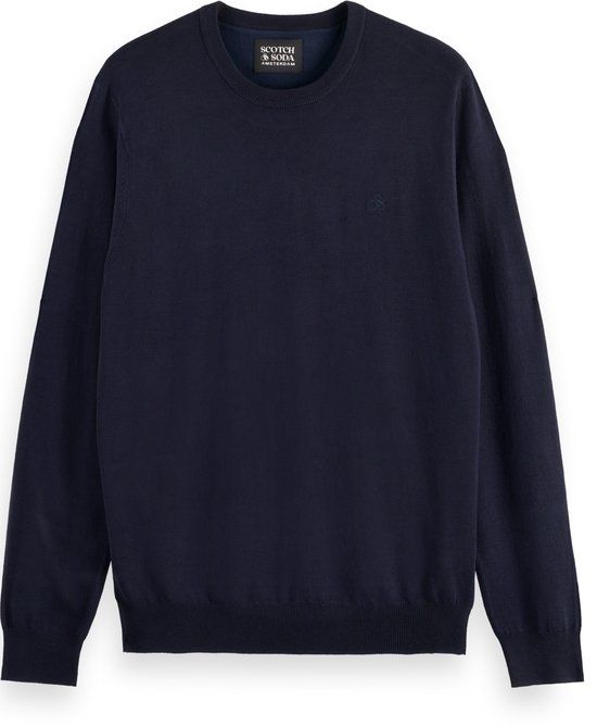 Scotch & Soda CORE - VISCOSE PULLOVER CREWNECK Heren Trui - Night - Maat S