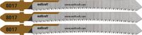 wolfcraft - 3 decoupeerzaagbladen voor Multiplex & MDF - 50mm - HCS-blad met T-schacht - 8017000