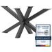 HOLZBRINK Pied de table Spider (mikado) | Pieds de table massifs en métal Noir pour table basse, table à manger, bureau, table de conférence | 1 pied 150x70 cm | Hauteur 72 cm