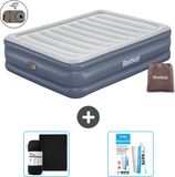 Bestway Luchtbed - 2-Persoons - 152 x 203 x 51 cm - Blauw - Inclusief pomp