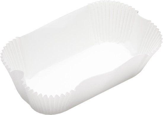 KitchenCraft Wegwerp Broodvorm 20 x 9 x 6 cm Papier Wit 40 Stuks