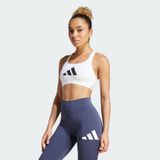 ADIDAS PERFORMANCE Adidas Powerreact Big Logo Graphic Sportbeha Wit XL Vrouw