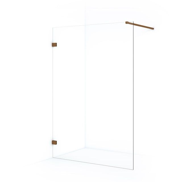 Maxaro Inloopdouche Diamond 130cm 8mm Helder Veiligheidsglas Koper