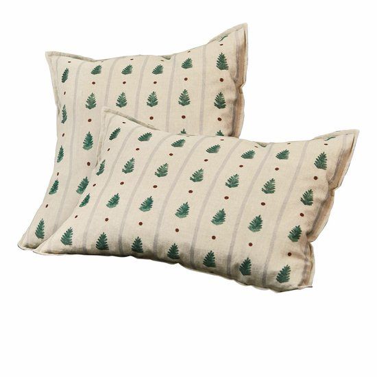 LOBERON Kussenhoes set van 2 Emily beige/groen
