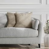 DecoKing Henry, 57308, 2-delig, 2 kussenslopen, 45 x 45 cm, microvezel, ritssluiting, fleece, kussenhoezen, cappuccino