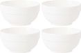 Vivalto Artesania Cerd Vivalto Kommetjes/serveer schaaltjes - 4x - Kendai - porselein - D13 x H6.5 cm - ivoor wit - Stapelbaar