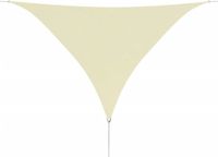 vidaXL Zonnescherm Driehoekig 3,6x3,6x3,6m Oxford Stof Crèmewit