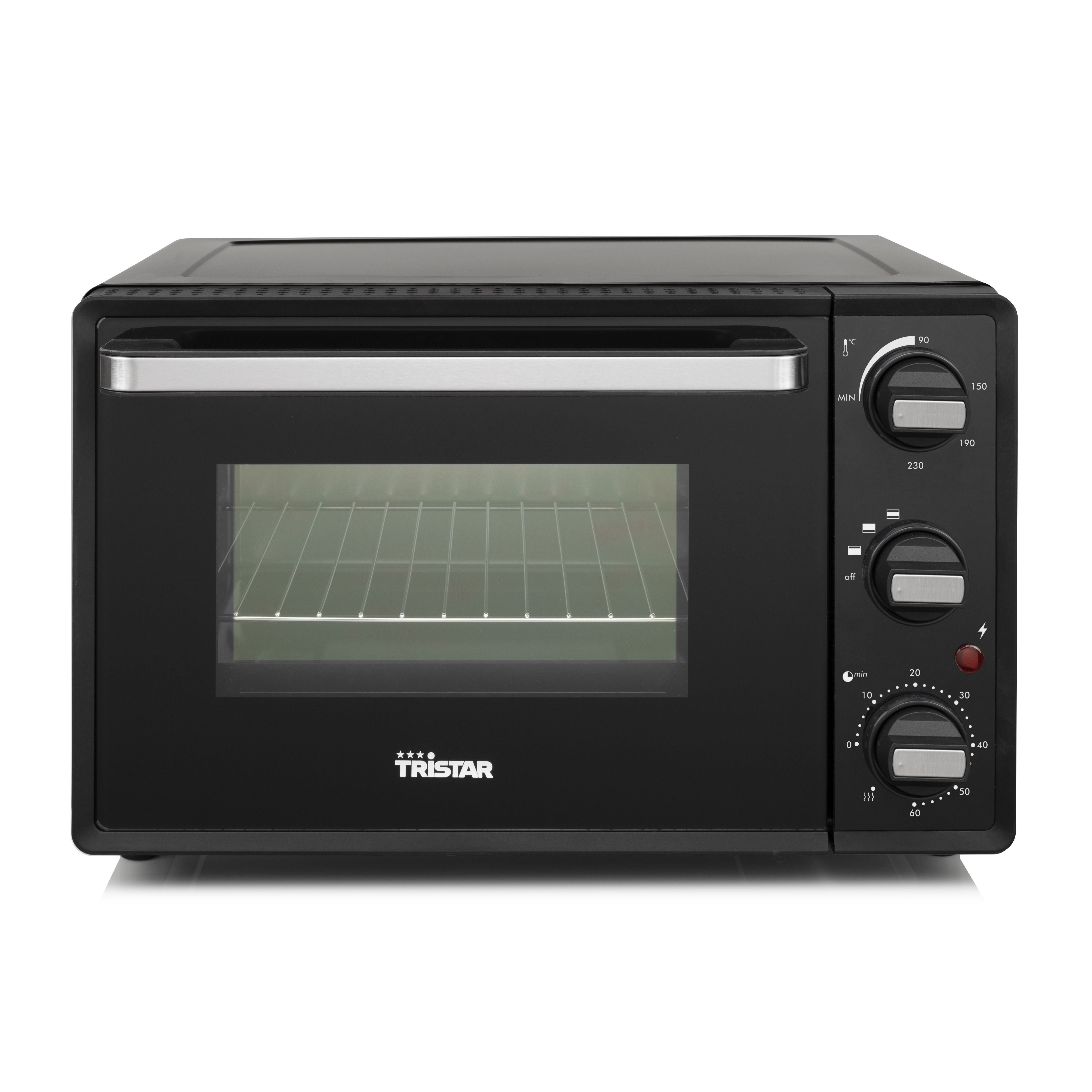 Tristar OV-3620 Mini Oven - 19L, Black & Stainless Steel, Freestanding