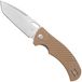 MKM Ciras MK CR-GCT Stonewashed 14C28N, Coyote Tan G10, couteau de poche, design Les George