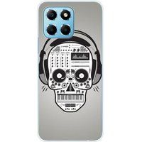 1001 coques Huawei Honor X8 5G Skull music bedrukt siliconen hoesje