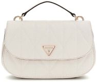 GUESS Aldina Top Handle Flap Crossbody Bag Cream White