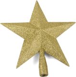 Gerimport Piek kerstboom - ster - goud - kunststof - 27 cm