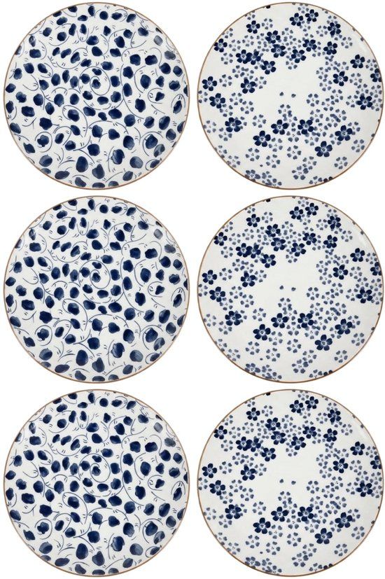Cookinglife Dinerborden Fleuris ø 27 cm - 6 stuks