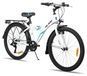 Vélo de montagne pour enfants, 24 pouces, 6 vitesses, freins à disque doubles, couleur blanche