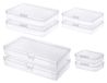 Boîte de rangement organisateur - Rectangulaire - Plastique PP transparent - 8 pièces en 4 tailles