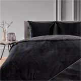 Blumtal Housse de couette Hiver Cashmere Touch Forseti - Housse de couette 140x200cm - 2x Taie d'oreiller 80 x 80 cm - Noir