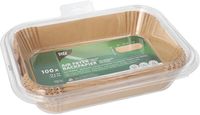 Papstar, 100 bakpapiertjes 22 cm x 14 cm x 4,5 cm bruin voor heteluchtfriteuses